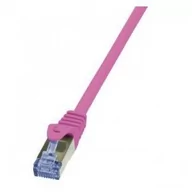 Patchcordy - LogiLink Kabel sieciowy CQ3039S CAT 6A S/FTP AWG 26/7 RJ45 1 m Różowy - miniaturka - grafika 1