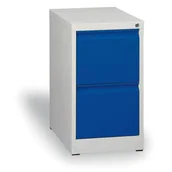 Szafy biurowe - B2B Partner Szafa kartotekowa A4, 2 szuflady, niebieski, wys. 1320 mm V002 RAL5005/7035 - miniaturka - grafika 1