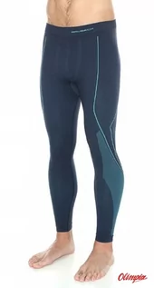 Spodnie sportowe męskie - Spodnie Brubeck LE10430 Thermo męskie niebieskie/indygo - grafika 1