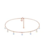 Naszyjniki - Choker z różowego złota opalizującymi kryształami SWAROVSKI® CRYSTAL - miniaturka - grafika 1