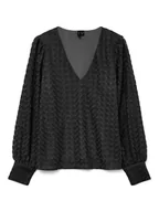 Bluzki damskie - Vero Moda Bluzka w kolorze czarnym - miniaturka - grafika 1