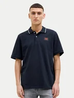 Koszulki męskie - Jack&Jones Polo Hudson 12269238 Granatowy Regular Fit - miniaturka - grafika 1