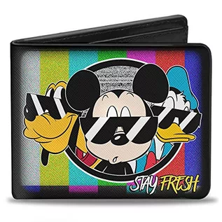 Portfele - Buckle-Down Męska mysz Pluto/Myszka Miki/Donald Duck Stay Fresh Grupa Bi-Fold portfel, wielokolorowa, domyślny rozmiar - grafika 1