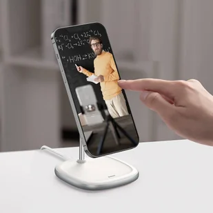 Baseus magnetyczna bezprzewodowa indukcyjna ładowarka Qi 15 W uchwyt na telefon podstawka (kompatybilna z MagSafe do iPhone) biały (WXSW-02) - Ładowarki do telefonów - miniaturka - grafika 13