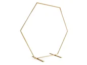 Wesele i ślub - Partydeco Stojak na tło ślubne heksagon złoty 2m SNT1 SNT1 - miniaturka - grafika 1