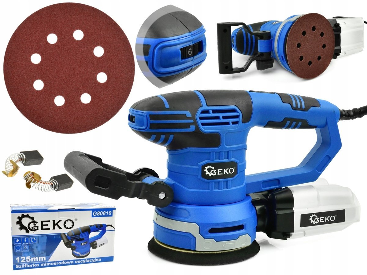 Geko SZLIFIERKA MIMOŚRODOWA OSCYLACYJNA 125MM 450W