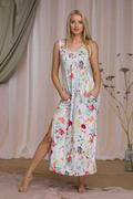 Sukienki - Długa sukienka damska Homewear w polne kwiaty LHD 906 1 - miniaturka - grafika 1