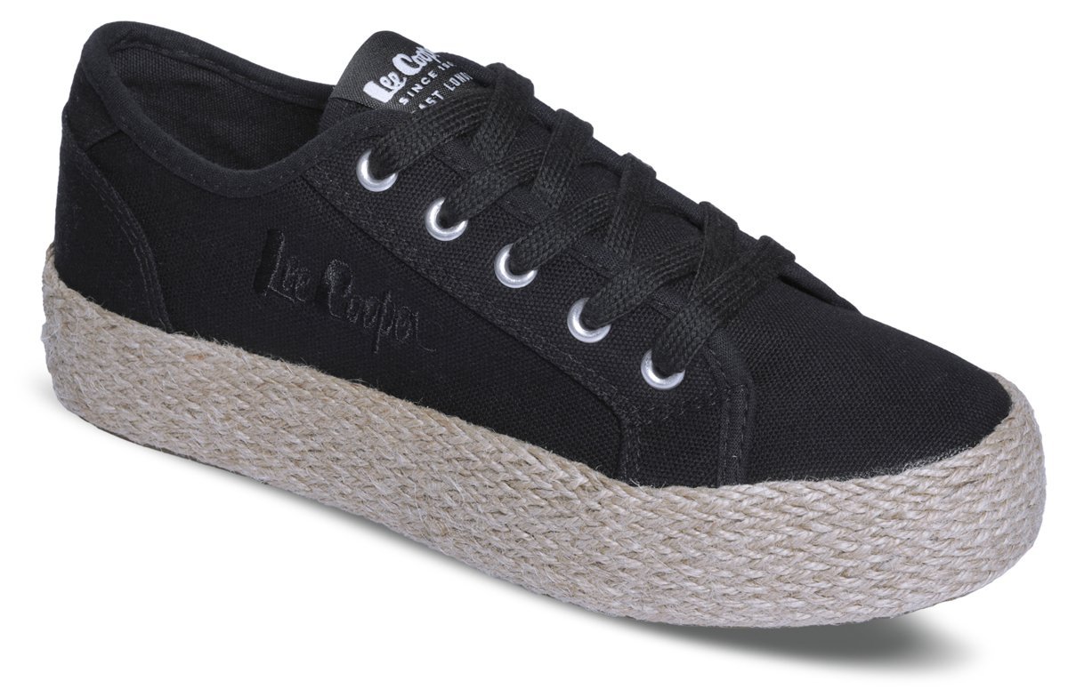 Lee Cooper, Trampki damskie, LCW-23-31-1797L, Czarne, Rozmiar 37