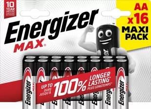 Energizer 16 x bateria alkaliczna Alkaline MAX LR6/AA box - Baterie i akcesoria - miniaturka - grafika 1