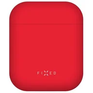 Akcesoria do słuchawek - Apple Etui Pokrowiec FIXED Silky pro Airpods FIXSIL-753-RD) Czerwone - miniaturka - grafika 1