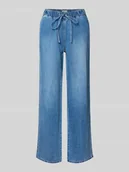 Spodnie damskie - Jeansy z szerokimi nogawkami z lyocellu model 'GRETA' - miniaturka - grafika 1
