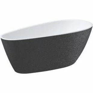 Besco WA-170-GGB GOYA A-LINE GLAM GRAFITOWA wanna wolnostojąca maskownica syfonu z przelewem biała 170 x 80 - Wanny - miniaturka - grafika 1