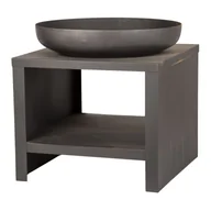 Paleniska ogrodowe - Lumarko Palenisko ze schowkiem na drewno, 62 cm, czarne - miniaturka - grafika 1