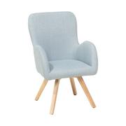 Fotele - Beliani Fotel jasnoniebieski - wypoczynkowy - do salonu - tapicerowany - BJARN błękitny - miniaturka - grafika 1