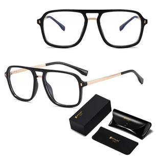 Okulary pilotki zerówki do komputera BLUE LIGHT z flexami 25131 - Okulary korekcyjne, oprawki, szkła - miniaturka - grafika 1