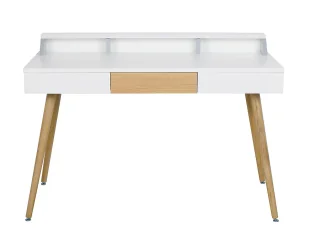 Elior Białe skandynawskie biurko z nadstawką Z8-A82 - Biurka Elior Białe skandynawskie biurko z nadstawką Z8-A82 - Biurka - miniaturka - grafika 1