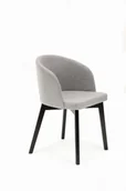 Krzesła - Flavio 2 krzesło tapicerowane szare nogi czarne - miniaturka - grafika 1