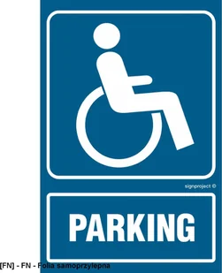SIGNPROJECT RB033 - Parking dla niepełnosprawnych 500x750 - Tablice BHP - miniaturka - grafika 1