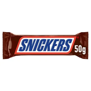 Snickers Nugatowe nadzienie ze świeżo prażonymi orzeszkami ziemnymi oblane karmelem i czekoladą 50 g - Batoniki - miniaturka - grafika 1