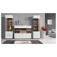 Inne meble do salonu - Meblościanka A Monsun Meblar Czarny / Orzech Baltimore - miniaturka - grafika 1