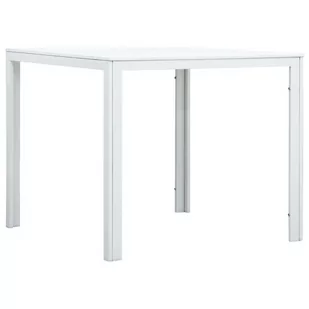 vidaXL vidaXL Stolik kawowy, biały, 78x78x74 cm, HDPE o wyglądzie drewna - Ławy i stoliki kawowe - miniaturka - grafika 1