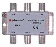 Akcesoria TV-SAT - 4 WAY TAP Odgałęźnik 4-krotny Johansson 25 dB 4543 - miniaturka - grafika 1