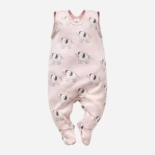 Półśpiochy - Romper dziecięcy Pinokio Wild Animals Sleepsuit 62 cm Różowy (5901033251436) - grafika 1