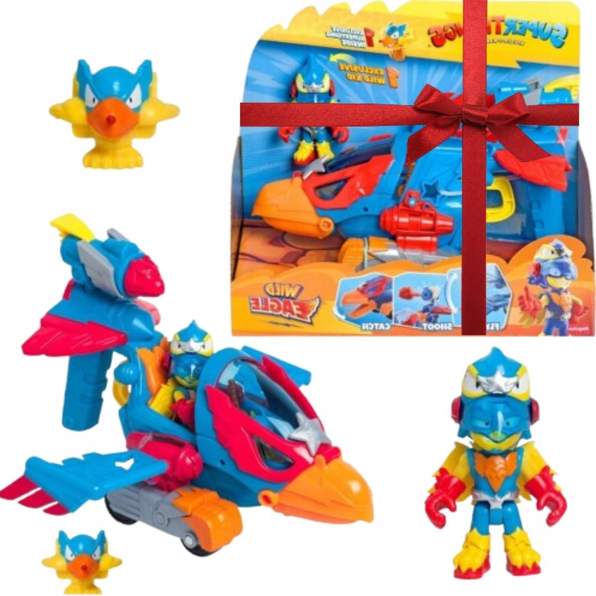 SUPERTHINGS ZINGS POJAZD ORZEŁ SAMOLOT WILD EAGLE JET KAZOOM KID FIGURKA