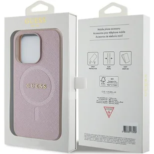Guess GUHMP15XPSAHMCP iPhone 15 Pro Max 6.7" różowy/pink hardcase Saffiano MagSafe - Etui i futerały do telefonów Guess GUHMP15XPSAHMCP iPhone 15 Pro Max 6.7" różowy/pink hardcase Saffiano MagSafe - Etui i futerały do telefonów - miniaturka - grafika 7