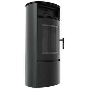 Piec stalowy koza FALCON czarne wyłożenie fi 150 10 kW - Piece wolnostojące - miniaturka - grafika 1