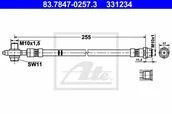 Przewody hamulcowe - Przewód hamulcowy elastyczny ATE 83.7847-0257.3 - miniaturka - grafika 1