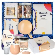 Zestawy upominkowe - Gotowy zestaw prezentowy „Big Box Thank You“ kawa herbata PREMIUM kubek zaparzacz świeca sojowa prezent upominek podziękowanie dla kobiety faceta mę.. - miniaturka - grafika 1