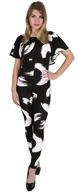 Kombinezony - John Zack Czarno-biały kombinezon spodnium overall M-L - miniaturka - grafika 1