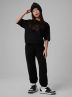 Spodnie i spodenki dla dziewczynek - 4F Spodnie dresowe joggery dziewczęce - czarne 164 (13-14 lat) - miniaturka - grafika 1