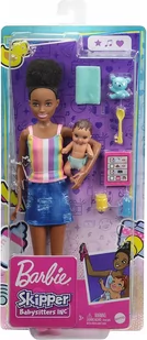 Mattel BARBIE SKIPPER BABYSITTERS LALKA OPIEKUNKA DZIECIĘCA + BOBAS GRP10 GRP13 - Lalki dla dziewczynek - miniaturka - grafika 1