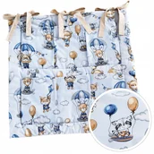 Organizery na łóżeczko - ORGANIZER PRZYBORNIK DO ŁÓŻECZKA DUŻY PUSZYSTY 6 KIESZENI BAWEŁNA OD BabyU - miniaturka - grafika 1