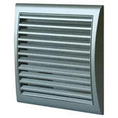 Kratki wentylacyjne - Kratka 190 x 190 mm z siatką srebrna - miniaturka - grafika 1