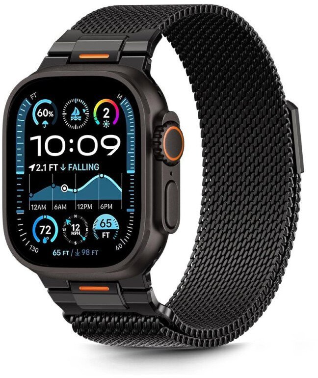4kom.pl TECH-PROTECT MILANO VANGUARD APPLE WATCH 8 / 9 / 10 / 11 / SE / ULTRA 44 / 45 / 46 / 49 MM BLACK