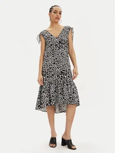 KARL LAGERFELD Sukienka letnia 241W1308 Czarny Regular Fit - Sukienki - miniaturka - grafika 1