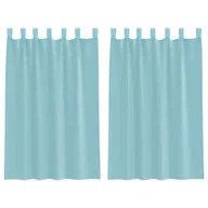 Zasłony - vidaXL Zasłony woalowe z pętelkami 2 szt. Turkusowe 140x175 cm - miniaturka - grafika 1