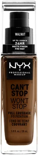 NYX Cant Stop Wont Stop Foundation DEEP WALNUT - Podkłady do twarzy - miniaturka - grafika 2