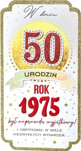 Kartka dla urodzonych w 1975 roku na 50 urodziny PM394 - Kartki okolicznościowe i zaproszenia - miniaturka - grafika 1