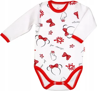 Body długi rękaw Myszka Czerwona r 104 KLEKLE - Body dla niemowląt - miniaturka - grafika 1