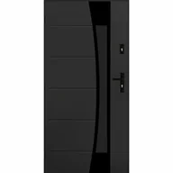 Drzwi zewnętrzne - Drzwi zewnętrzne stalowe wejściowe Lyon Black antracytowe 80 lewe Pantor - miniaturka - grafika 1