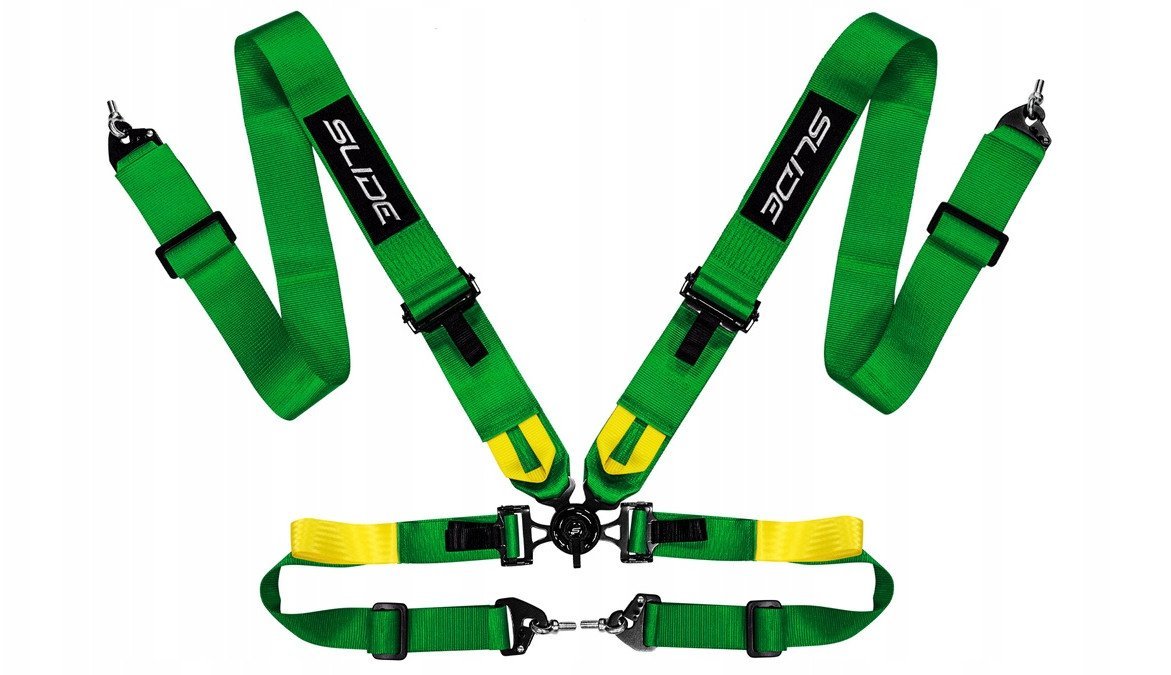 Pasy sportowe Slide V2 Quick Ciemno Zielone 4P 3