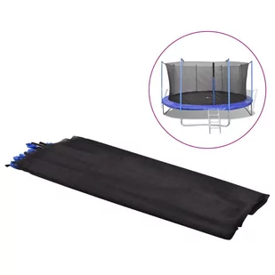 vidaXL Siatka do okrągłej trampoliny 3,66 m, PE, czarna - Akcesoria do trampolin - miniaturka - grafika 1