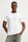 Koszulki męskie - Diesel t-shirt bawełniany T-MIEGOR-K77 męski kolor biały z nadrukiem A14819.0SKAF - miniaturka - grafika 1
