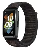 Akcesoria do smartwatchy - Opaska Pasek Bransoleta Nylon Huawei Band 7 Czarna - miniaturka - grafika 1