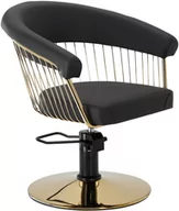 Fotele fryzjerskie - Fotel fryzjerski Zoe Gold hydrauliczny obrotowy do salonu fryzjerskiego krzesło fryzjerskie - miniaturka - grafika 1