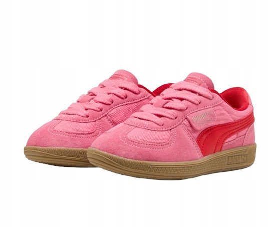 PUMA RÓŻOWE SPORTOWE BUTY DZIECIĘCE ZAMSZOWE Z GUMOWĄ PODESZWĄ 28 14AD
